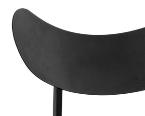 Sunpan Gibbons Dining Chair - Unique Mid-Century Modern Design with Handcrafted Leather and Iron Frame Black / Bravo Portabella