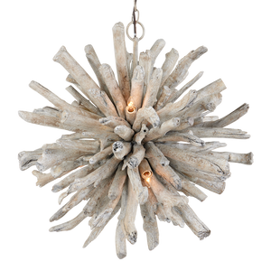 Kuka Pendant Light - Stunning Whitewashed Driftwood Starburst for Coastal Decor & Elegant Spaces
