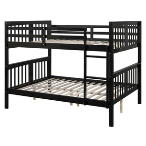 English Elm Full Over Bunk Bed Solid Pine Frame White Finish Converts to Two Beds LT000203AAP-2