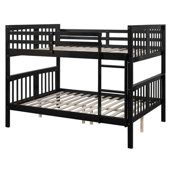 English Elm Full Over Bunk Bed Solid Pine Frame White Finish Converts to Two Beds LT000203AAP-2