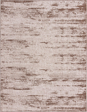 Unique Loom Outdoor Modern Cartago Machine Made Abstract Rug Brown, Ivory 9' 0" x 12' 2"