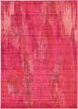 Unique Loom Jardin Lilly Machine Made Abstract Rug Pink, Brown/Burgundy/Ivory/Puce/Purple/Red/Pink/Salmon 7' 1" x 10' 0"