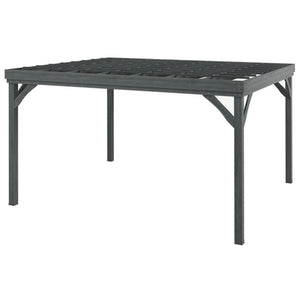English Elm Patio Fir Wood Pergola with Open Grid Roof for Climbing Vines and Backyard Shade T3971S00169