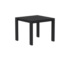Sunpan Lucerne Modern Square Dining Table - Stylish Sterling Black Aluminum for Outdoor Elegance 36W x 36D x 30H