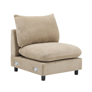 English Elm Christopher Knight Home® - 130 Oversize 5-Piece Modular L-Shaped Sectional Sofa with Ottoman, Solid Eucalyptus Frame, Spacious Comfort Camel N773IS00006N