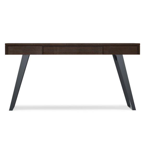 English Elm Lowry - Industrial-Style Desk In Distressed Hickory Brown With Metal Accents & Ample Storage Space B136P158878