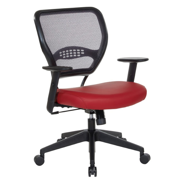 OSP Home Furnishings Airgrid® Mesh Back Ergonomic Manager Chair with Lumbar Support and Padded Contour Seat 5500-R100