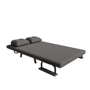 English Elm 46" Wide Corduroy Sleeper Sofa Bed Convertible Folding Chair for Two with Adjustable Backrest Grey W2700P431034