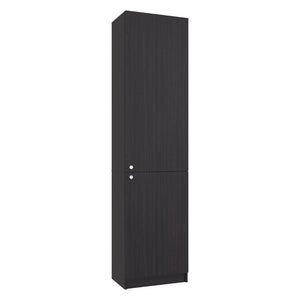 English Elm Kudai Tall Narrow Wenge Storage Cabinet Five Open Shelves Modern Minimalist Design B128P485419