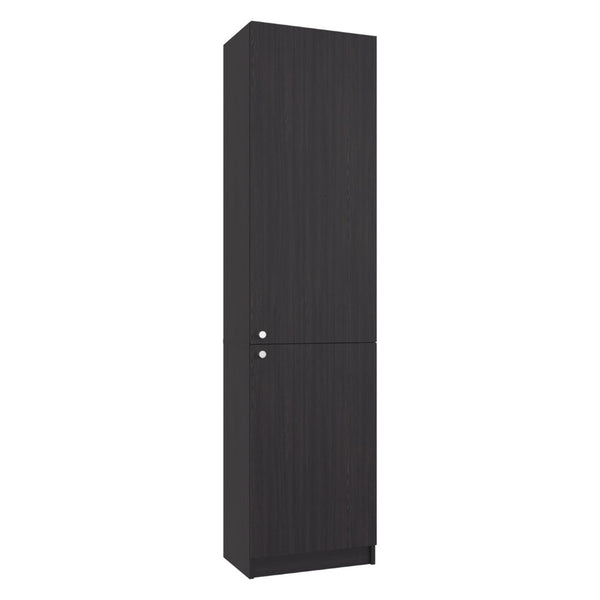 English Elm Kudai Tall Narrow Wenge Storage Cabinet Five Open Shelves Modern Minimalist Design B128P485419