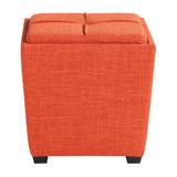 OSP Home Furnishings Rockford Storage Ottoman Tangerine