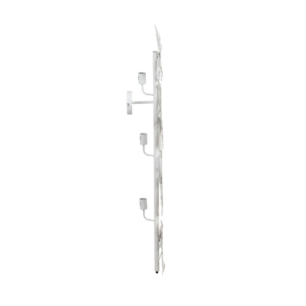 Crestview Collection 52"H Elegant Dusty White And Gold Metal Wall Sconce - Chic Lighting Fixture For Modern Decor   Cvw1zp013