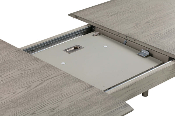 English Elm Serenza Extendable Rectangle Dining Table 98" Gray Oak - Modern Oak Hardwood, Seats 6-8, Easy Care B2736P354400