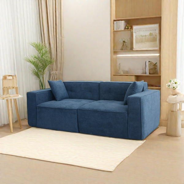 English Elm Modern Teddy Velvet Sofa – 3-Seat Full Foam Comfort, Soft Polyester-Cotton Cushions, 72H Rebound Time W1183S00015