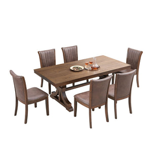 English Elm Wooden Rubberwood Dining Chairs Set of 2 Open Back Upholstered Mid Century Kitchen Seats W2582P188342