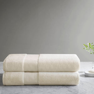 English Elm 2 Turkish Cotton Bath Sheets Set 35x70 Inches - Ultra Absorbent, Plush Spa-Luxe Towels for Home Natural 17.32 L x 12.6 W x 5.91 H B035P319795