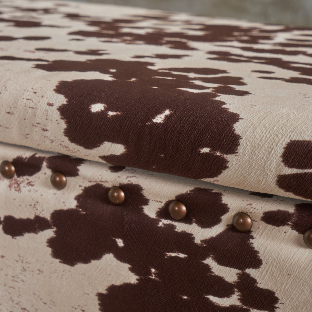 English Elm Christopher Knight Home® - STORAGE Ottoman Bench with Lift-Top Hidden Compartment, Upholstered Fabric, Modern Entryway Seating Cream+Dark Brown 60581.00NVLT