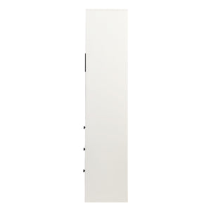 English Elm Elegant White Storage Cabinet – Modern Design With Glass Doors & Ample Space For Any Room Decor W331P298186