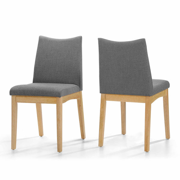 English Elm Christopher Knight Home® - Dining Chair Set Of 2 - Stylish Mid-Century Modern Dark Grey Upholstered Chairs For Comfort 59460.00DGY