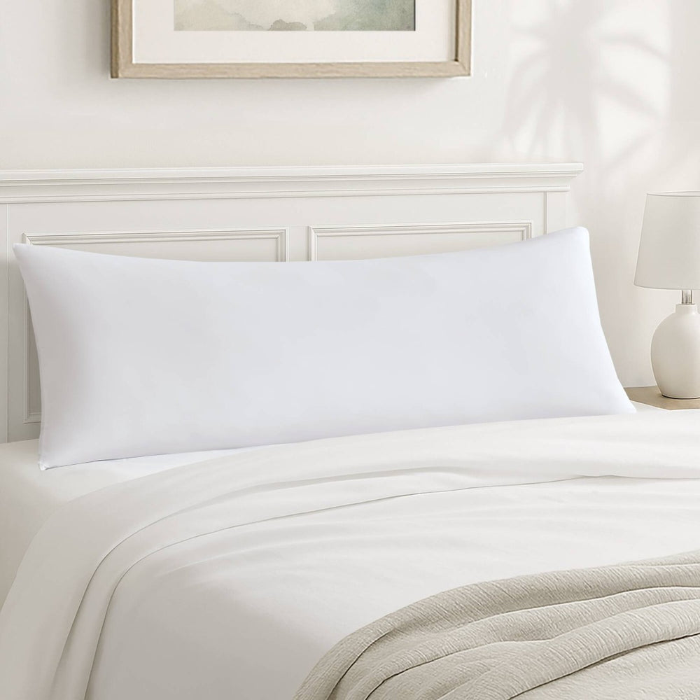English Elm 1- Piece Full Body Cooling Pillow with Nylon Spandex Cover for Side Sleepers White B035P482973