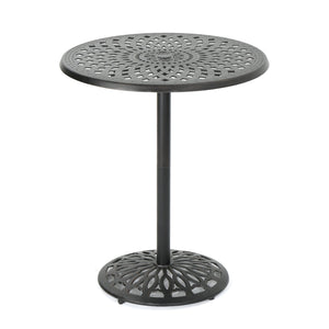 English Elm Christopher Knight Home® - Cast Aluminium 35'' ROUND BAR TABLE Copper Finish Romantic Filigree Outdoor Bistro Height Stable 61072.00