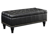 OSP Home Furnishings Caldwell storage ottoman Black