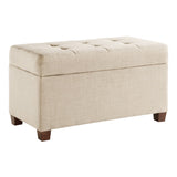 OSP Home Furnishings Storage Ottoman Cream