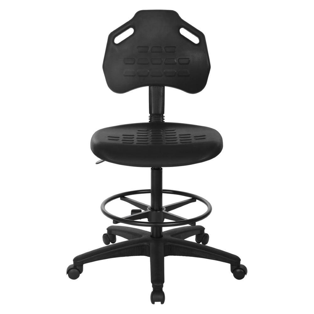 OSP Home Furnishings Drafting Chair with Urethane Seat Pneumatic Height Adjustment and Adjustable Footrest KH81310TX