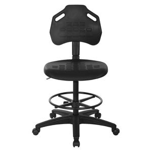 OSP Home Furnishings Drafting Chair with Urethane Seat Pneumatic Height Adjustment and Adjustable Footrest KH81310TX