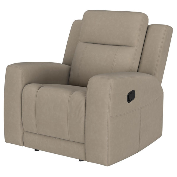 English Elm Slater Channel Tufted Suede Recliner with Pillow Back for Modern Living Rooms B062P440396