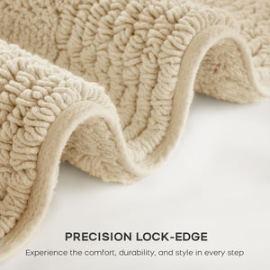 JLA Home Madison Park Signature - 100% Cotton Plush 3000 GSM Tufted Reversible Bath Rug — OEKO-TEX Certified, Ultra-Absorbent Spa Comfort Natural MPS72-449
