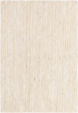 Unique Loom Braided Jute Trellis Hand Braided Solid Rug Ivory,  4' 1" x 6' 1"