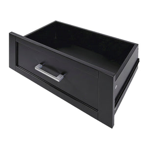 English Elm K&k Rolling Kitchen Island with Walnut Grain Countertop Drawers and Spice Rack Black N707S000025B