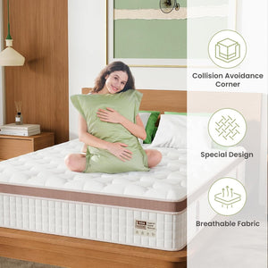 English Elm 12 Inch King Hybrid Mattress Gel Foam Pocket Springs Firm Support Cool Sleep B2716P415699