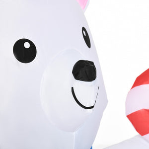 English Elm Outsunny 5Ft Christmas Inflatable Polar Bear & Penguins In Cup – Led Yard Decor For Holiday Cheer W2225P249947-GIGA