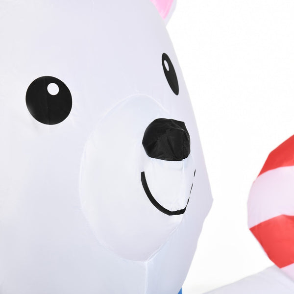 English Elm Outsunny 5Ft Christmas Inflatable Polar Bear & Penguins In Cup – Led Yard Decor For Holiday Cheer W2225P249947-GIGA