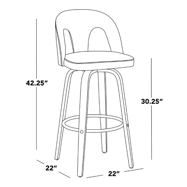 English Elm Fixed-height Swivel Barstools Bentwood Legs Yellow Upholstery Chrome Footrest Set of 2 B202S01879