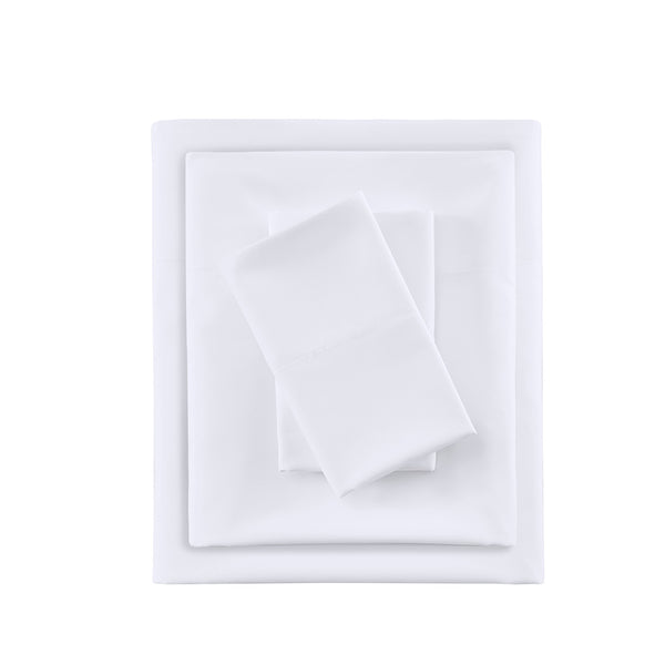 JLA Home Sleep Philosophy - Sheet Smart Cool Microfiber Sheet Set — Moisture-Wicking, Temperature-Regulating, OEKO-TEX Certified Comfort White SHET20-965