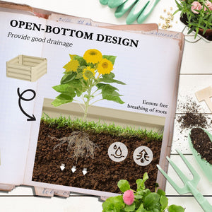 English Elm Outsunny Galvanized Raised Garden Bed With Trellis, Perfect Outdoor Planter Box For Vegetables & Flowers W2225P174391-GIGA