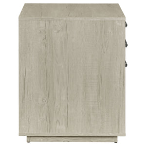 English Elm Loomis White Washed Grey 3-Drawer File Cabinet — Rustic Modern Accent with Tufted Tuxedo Arm, Plush Comfort B062P344974