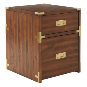 OSP Home Furnishings Wellington 2 Drawer File Cabinet Toasted Wheat
