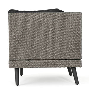 English Elm Christopher Knight Home® - Tahiti Outdoor Sofa Set - Stylish Black Weather-Resistant Seating With Cushions For Patios & Decks 60125.00MBK