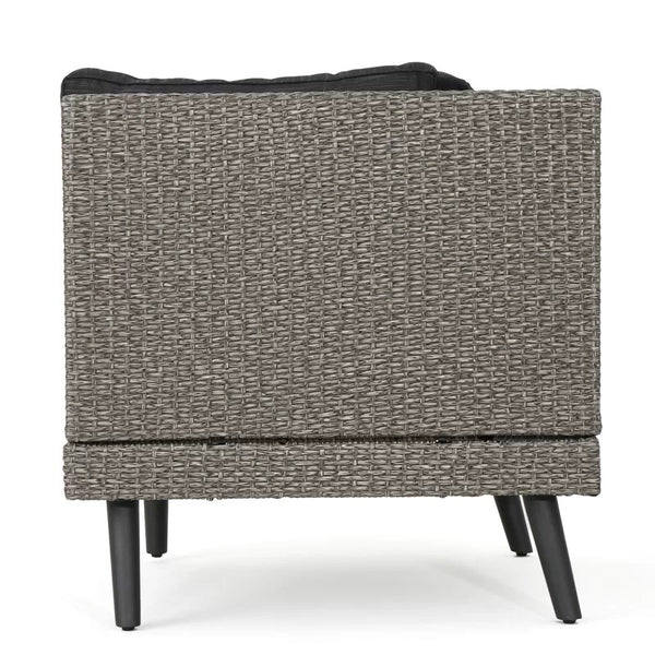 English Elm Christopher Knight Home® - Tahiti Outdoor Sofa Set - Stylish Black Weather-Resistant Seating With Cushions For Patios & Decks 60125.00MBK