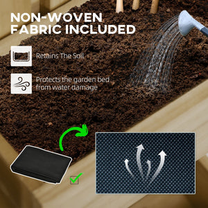 English Elm Outsunny 4-Box Vertical Garden Bed With Adjustable Trellis For Climbing Plants, Durable Wood Planter W2225P174393-GIGA