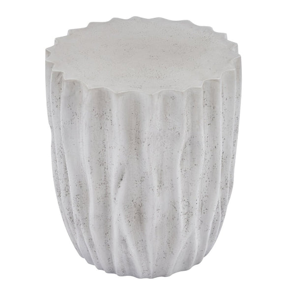 English Elm Tree Stump Mgo Accent Table Realistic Bark Texture Indoor Outdoor Rustic Side Antique Grey N776P372347T