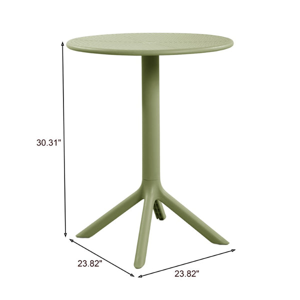 English Elm Cedric Outdoor Round Bistro Table Cafe Inspired Modern Design for Compact Patios Sage Green N776P390479G