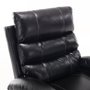 English Elm 21"seat Large Electric Power Lift Recliner Chair with 8-Point Vibration Massage, Lumbar Heat, Remote Control and Cup Holders for Easy Standing Comfort and Pocket Storage Black W311P316091