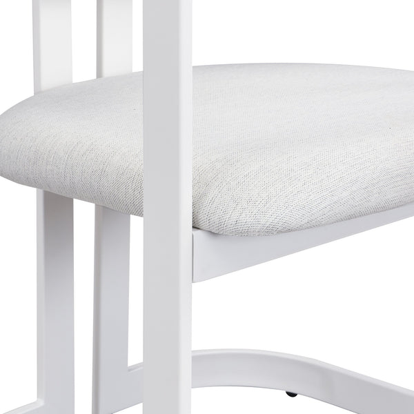 English Elm Christopher Knight Home® - Upholstered Dining Chairs Set of 2 with Iron Frame, Fabric Seat Cushions, Modern Compact Design Beige+White N779P281141B