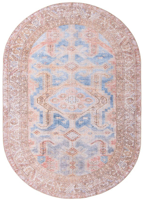 Unique Loom Timeless Paul Machine Made Medallion Rug Blue, Beige/Brown/Rust Red 7' 7" x 10' 6"