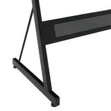 OSP Home Furnishings Prime L-Shape Desk Clear/Black